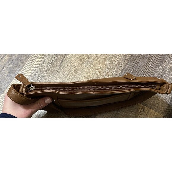 Stone Mountain Leather Shoulder Bag Purse Small Brown - Picture 7 of 10